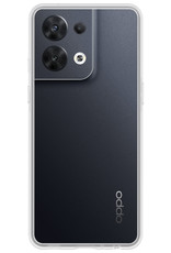 BASEY. Hoes Geschikt voor OPPO Reno 8 Hoesje Siliconen Back Cover Case - Hoesje Geschikt voor OPPO Reno 8 Hoes Cover Hoesje - Transparant - 2 Stuks