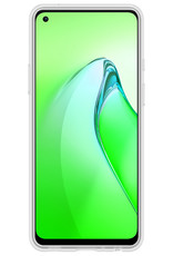 BASEY. Hoes Geschikt voor OPPO Reno 8 Hoesje Siliconen Back Cover Case - Hoesje Geschikt voor OPPO Reno 8 Hoes Cover Hoesje - Transparant - 2 Stuks