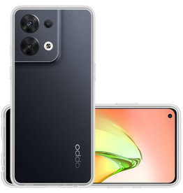 NoXx NoXx Oppo Reno8 Hoesje Siliconen - Transparant