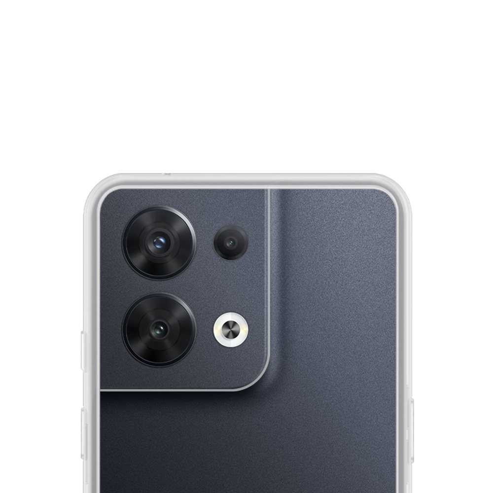 NoXx Hoes Geschikt voor OPPO Reno 8 Hoesje Cover Siliconen Back Case Hoes - Transparant - 2x