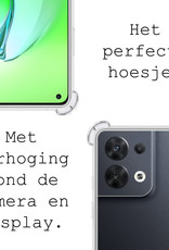 BASEY. Hoes Geschikt voor OPPO Reno 8 Pro Hoesje Shock Proof Case Hoes Siliconen - Hoesje Geschikt voor OPPO Reno 8 Pro Hoes Cover Shockproof - Transparant