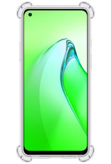 BASEY. Hoes Geschikt voor OPPO Reno 8 Pro Hoesje Shock Proof Case Hoes Siliconen - Hoesje Geschikt voor OPPO Reno 8 Pro Hoes Cover Shockproof - Transparant - 2 Stuks