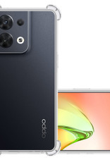 NoXx Hoes Geschikt voor OPPO Reno 8 Pro Hoesje Siliconen Cover Shock Proof Back Case Shockproof Hoes - Transparant