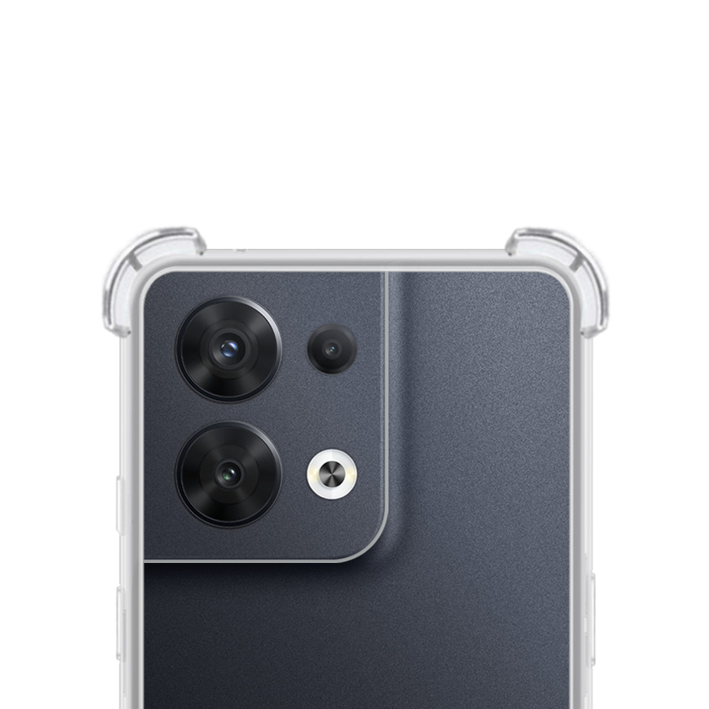 NoXx Hoes Geschikt voor OPPO Reno 8 Pro Hoesje Siliconen Cover Shock Proof Back Case Shockproof Hoes - Transparant