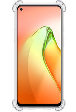 NoXx Hoes Geschikt voor OPPO Reno 8 Pro Hoesje Siliconen Cover Shock Proof Back Case Shockproof Hoes - Transparant - 2x