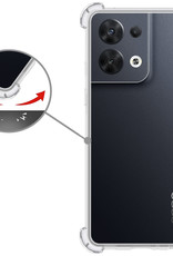 Nomfy Hoesje Geschikt voor OPPO Reno 8 Pro Hoesje Shock Proof Cover Case Shockproof - Hoes Geschikt voor OPPO Reno 8 Pro Hoes Siliconen Back Case - Transparant