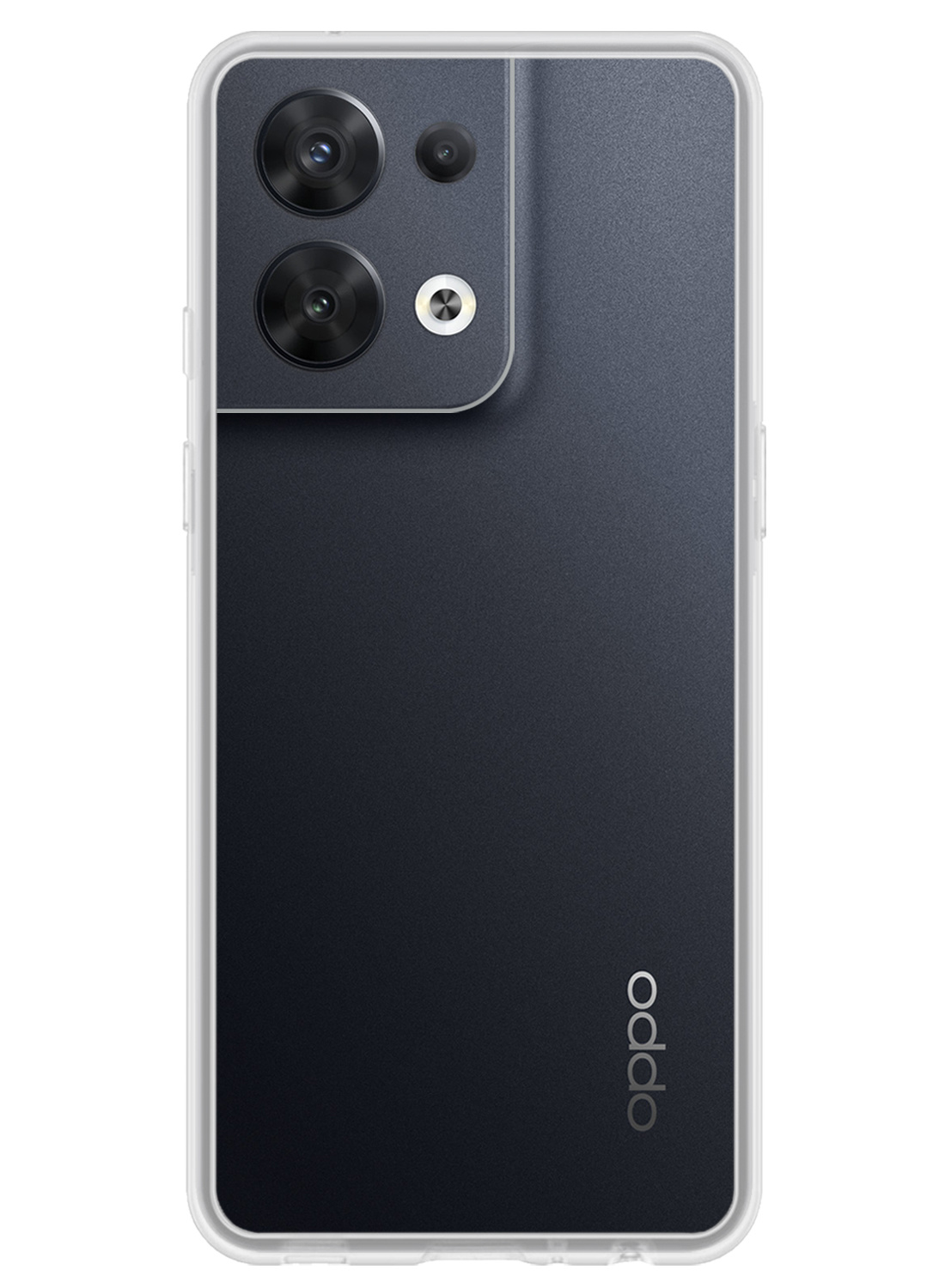 Nomfy Hoesje Geschikt voor OPPO Reno 8 Pro Hoesje Siliconen Cover Case - Hoes Geschikt voor OPPO Reno 8 Pro Hoes Back Case - Transparant