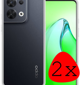 BASEY. BASEY. Oppo Reno8 Pro Hoesje Siliconen - Transparant - 2 PACK