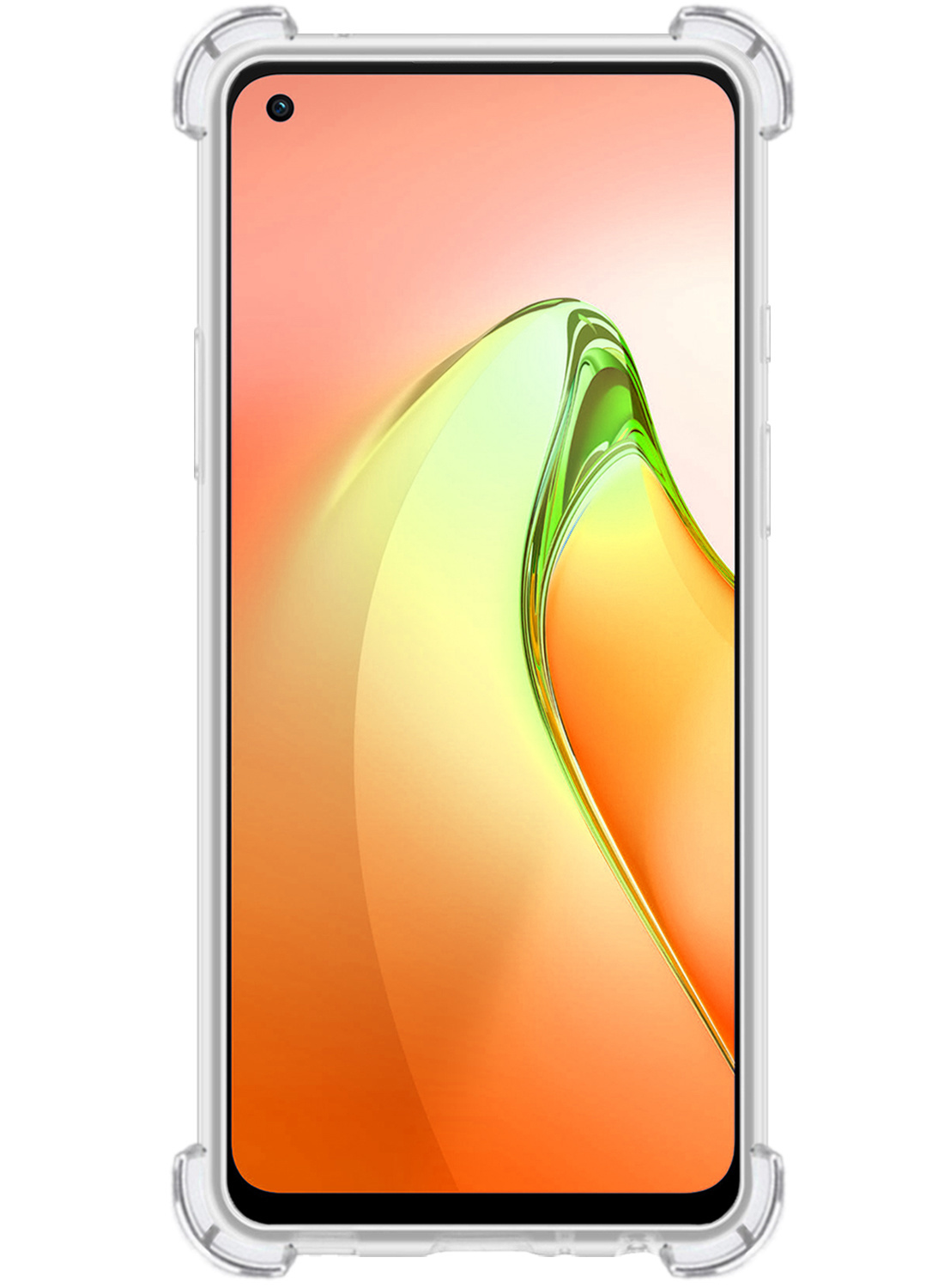 NoXx Hoes Geschikt voor OPPO Reno 8 Hoesje Siliconen Cover Shock Proof Back Case Shockproof Hoes Met 2x Screenprotector - Transparant