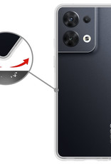 Nomfy Hoesje Geschikt voor OPPO Reno 8 Hoesje Siliconen Cover Case Met 2x Screenprotector - Hoes Geschikt voor OPPO Reno 8 Hoes Back Case - Transparant