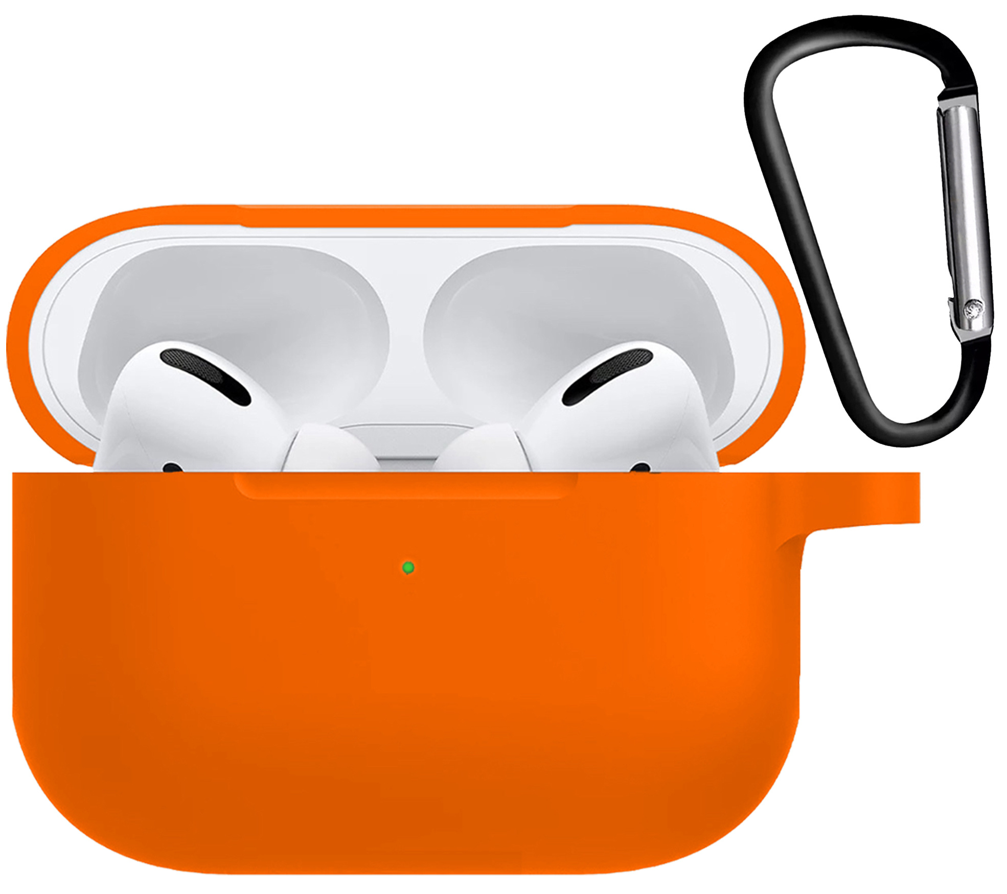 Nomfy Hoesje Geschikt voor Airpods Pro Hoesje Siliconen Case Hoes - Hoesje Geschikt voor Apple Airpods Pro Case - Oranje - 2 PACK