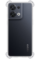 BASEY. Hoes Geschikt voor OPPO Reno 8 Pro Hoesje Shock Proof Case Hoes Siliconen Met 2x Screenprotector - Hoesje Geschikt voor OPPO Reno 8 Pro Hoes Cover Shockproof - Transparant