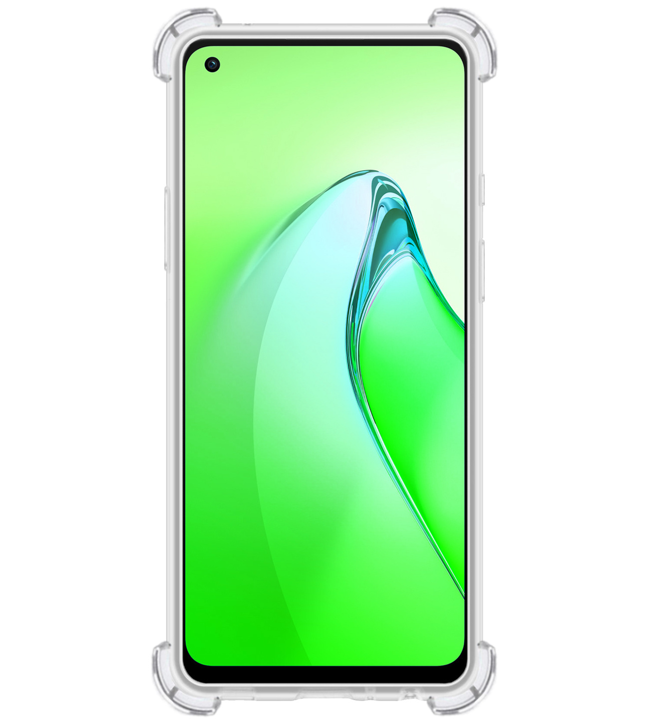 BASEY. Hoes Geschikt voor OPPO Reno 8 Pro Hoesje Shock Proof Case Hoes Siliconen Met 2x Screenprotector - Hoesje Geschikt voor OPPO Reno 8 Pro Hoes Cover Shockproof - Transparant