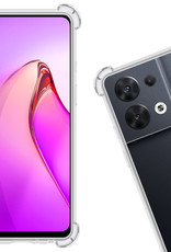 Nomfy Hoesje Geschikt voor OPPO Reno 8 Pro Hoesje Shock Proof Cover Case Shockproof Met 2x Screenprotector - Hoes Geschikt voor OPPO Reno 8 Pro Hoes Siliconen Back Case - Transparant