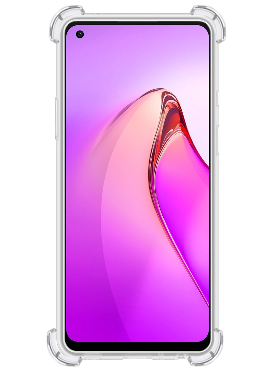 Nomfy Hoesje Geschikt voor OPPO Reno 8 Pro Hoesje Shock Proof Cover Case Shockproof Met 2x Screenprotector - Hoes Geschikt voor OPPO Reno 8 Pro Hoes Siliconen Back Case - Transparant