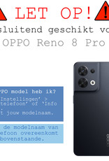 BASEY. Hoes Geschikt voor OPPO Reno 8 Pro Hoesje Siliconen Back Cover Case Met Screenprotector - Hoesje Geschikt voor OPPO Reno 8 Pro Hoes Cover Hoesje - Transparant