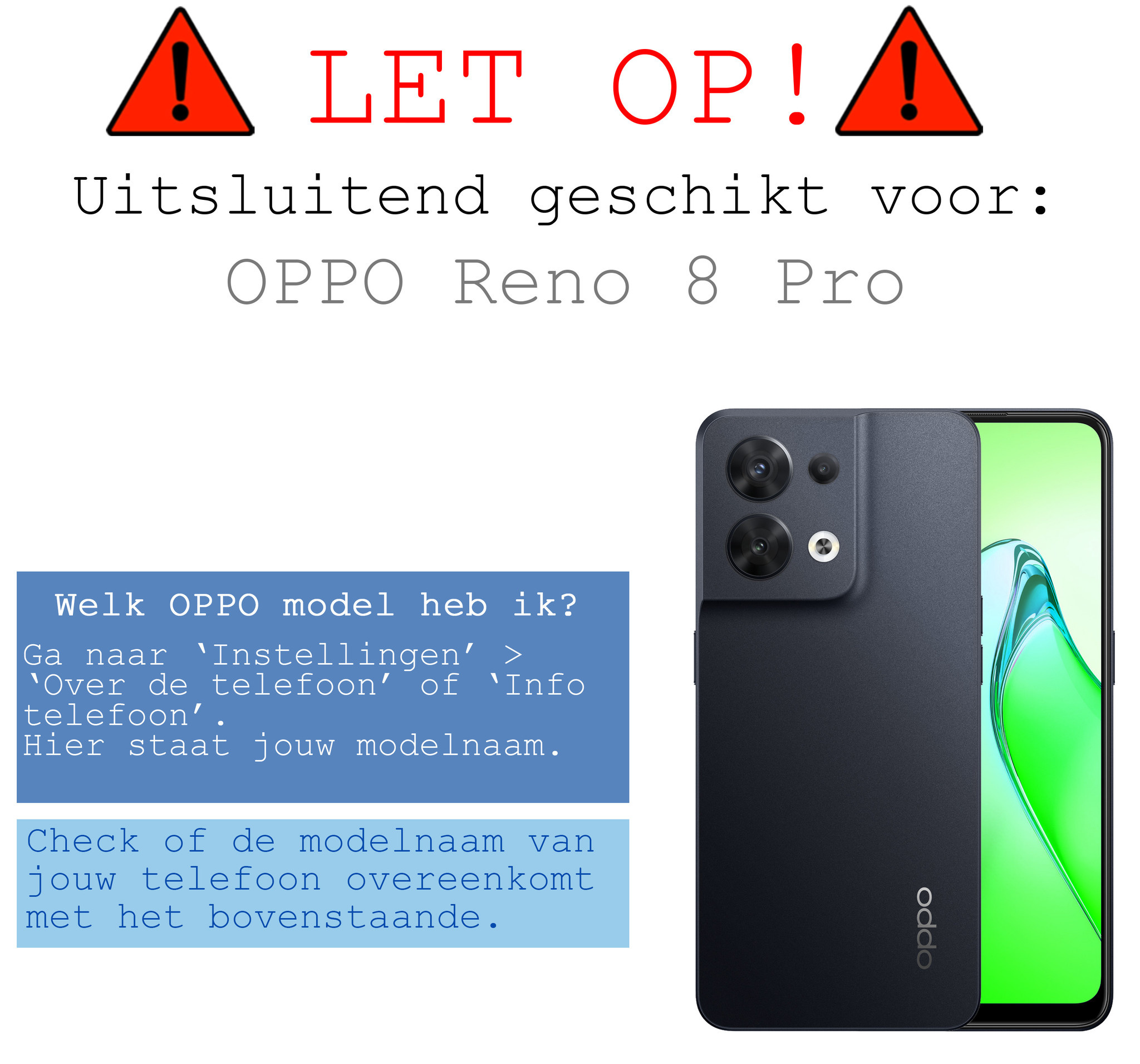 BASEY. Hoes Geschikt voor OPPO Reno 8 Pro Hoesje Siliconen Back Cover Case Met Screenprotector - Hoesje Geschikt voor OPPO Reno 8 Pro Hoes Cover Hoesje - Transparant