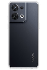 BASEY. Hoes Geschikt voor OPPO Reno 8 Pro Hoesje Siliconen Back Cover Case Met Screenprotector - Hoesje Geschikt voor OPPO Reno 8 Pro Hoes Cover Hoesje - Transparant