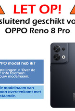 Oppo Reno8 Pro Hoesje Siliconen Case Back Cover Met Screenprotector - Oppo Reno8 Pro Hoes Cover Silicone - Transparant