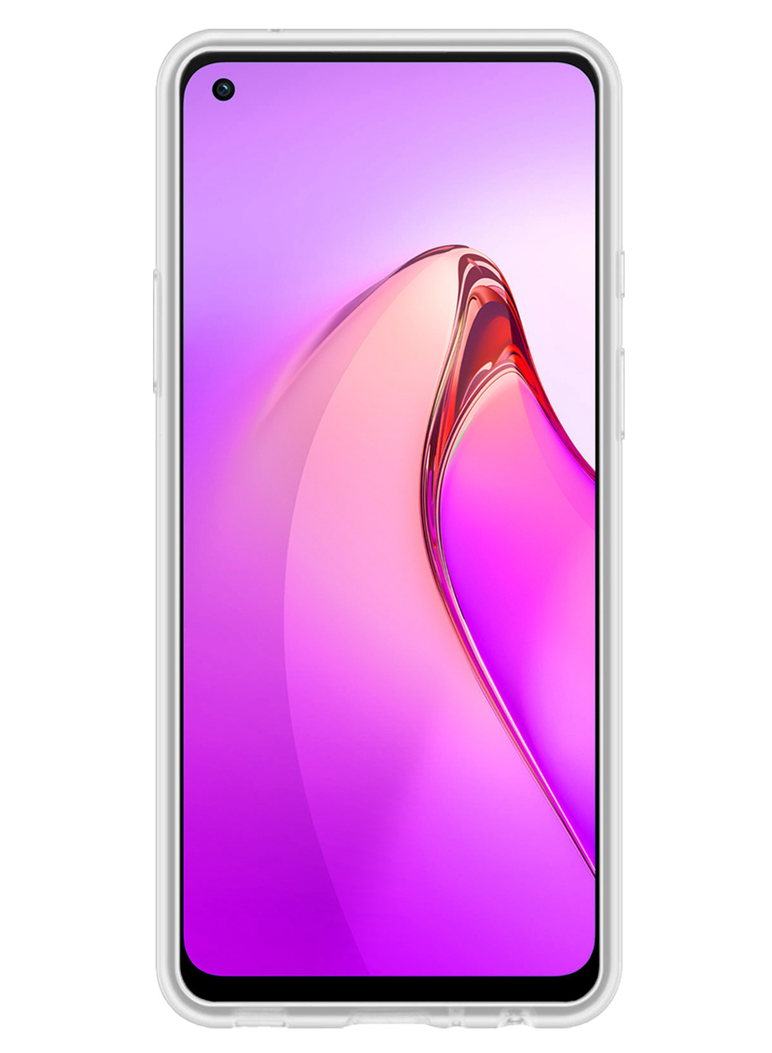 Nomfy Hoesje Geschikt voor OPPO Reno 8 Pro Hoesje Siliconen Cover Case Met Screenprotector - Hoes Geschikt voor OPPO Reno 8 Pro Hoes Back Case - Transparant