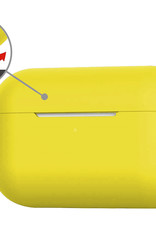 Nomfy Hoesje Geschikt voor Airpods Pro Hoesje Siliconen Case Hoes - Hoesje Geschikt voor Apple Airpods Pro Case - Geel - 2 PACK