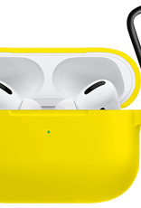 Nomfy Hoesje Geschikt voor Airpods Pro Hoesje Siliconen Case Hoes - Hoesje Geschikt voor Apple Airpods Pro Case - Geel - 2 PACK