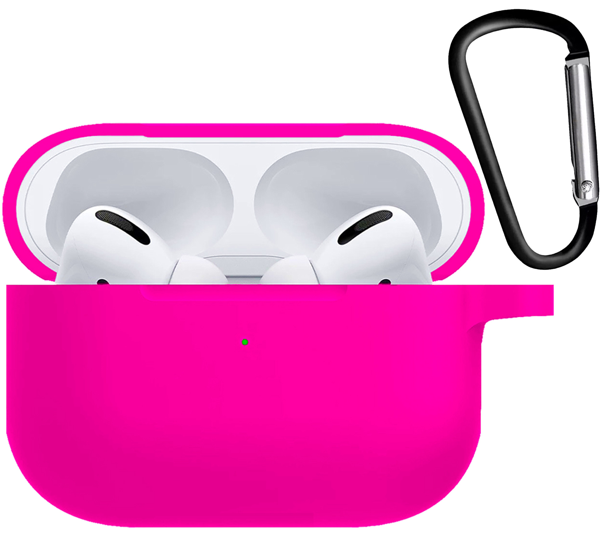 Nomfy Hoesje Geschikt voor Airpods Pro Hoesje Siliconen Case Hoes - Hoesje Geschikt voor Apple Airpods Pro Case - Donkerroze - 2 PACK