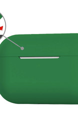 Nomfy Hoesje Geschikt voor Airpods Pro Hoesje Siliconen Case Hoes - Hoesje Geschikt voor Apple Airpods Pro Case - Donkergroen - 2 PACK