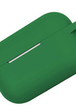 Nomfy Hoesje Geschikt voor Airpods Pro Hoesje Siliconen Case Hoes - Hoesje Geschikt voor Apple Airpods Pro Case - Donkergroen - 2 PACK