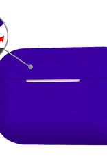 Nomfy Hoesje Geschikt voor Airpods Pro Hoesje Siliconen Case Hoes - Hoesje Geschikt voor Apple Airpods Pro Case - Donkerblauw - 2 PACK