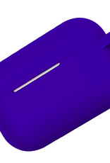 Nomfy Hoesje Geschikt voor Airpods Pro Hoesje Siliconen Case Hoes - Hoesje Geschikt voor Apple Airpods Pro Case - Donkerblauw - 2 PACK