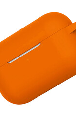 Nomfy Hoesje Geschikt voor Airpods Pro Hoesje Siliconen Case Hoes - Hoesje Geschikt voor Apple Airpods Pro Case - Oranje