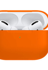 Nomfy Hoesje Geschikt voor Airpods Pro Hoesje Siliconen Case Hoes - Hoesje Geschikt voor Apple Airpods Pro Case - Oranje