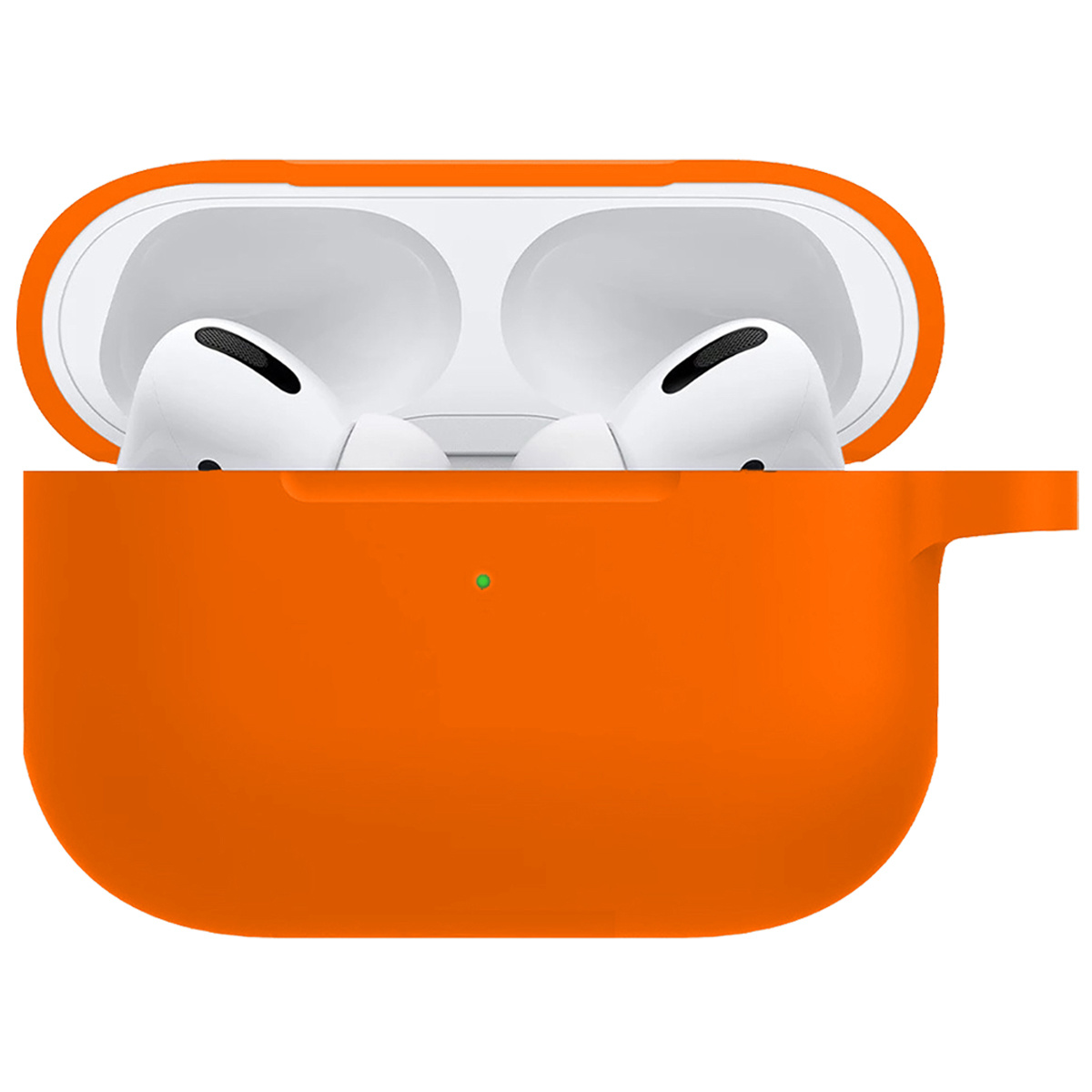 Nomfy Hoesje Geschikt voor Airpods Pro Hoesje Siliconen Case Hoes - Hoesje Geschikt voor Apple Airpods Pro Case - Oranje