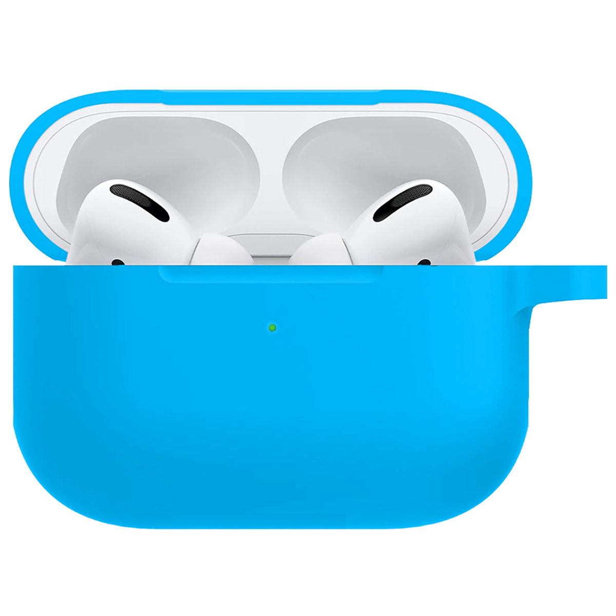 Nomfy Hoesje Geschikt voor Airpods Pro Hoesje Siliconen Case Hoes - Hoesje Geschikt voor Apple Airpods Pro Case - Lichtblauw