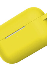 Nomfy Hoesje Geschikt voor Airpods Pro Hoesje Siliconen Case Hoes - Hoesje Geschikt voor Apple Airpods Pro Case - Geel