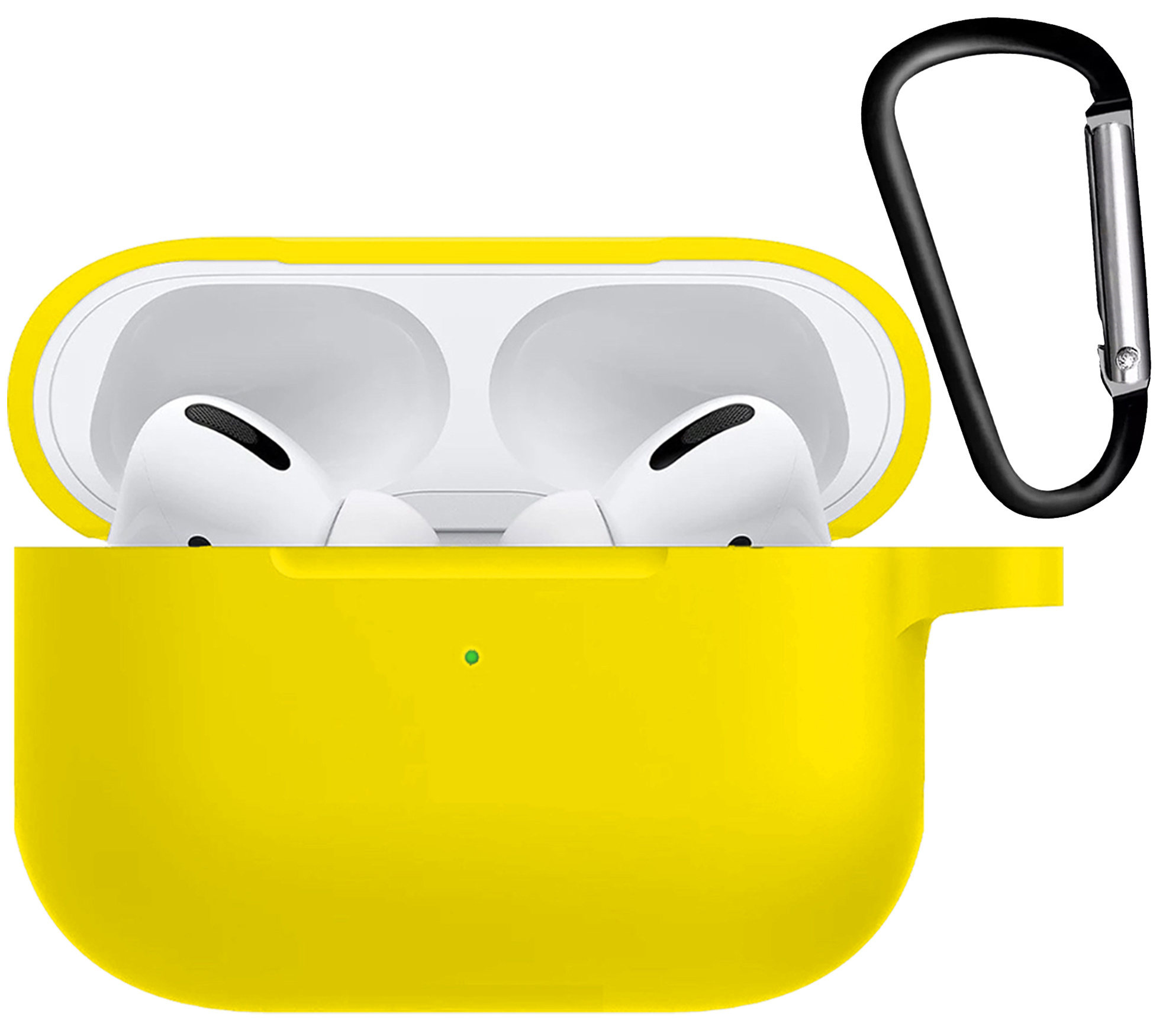 Nomfy Hoesje Geschikt voor Airpods Pro Hoesje Siliconen Case Hoes - Hoesje Geschikt voor Apple Airpods Pro Case - Geel