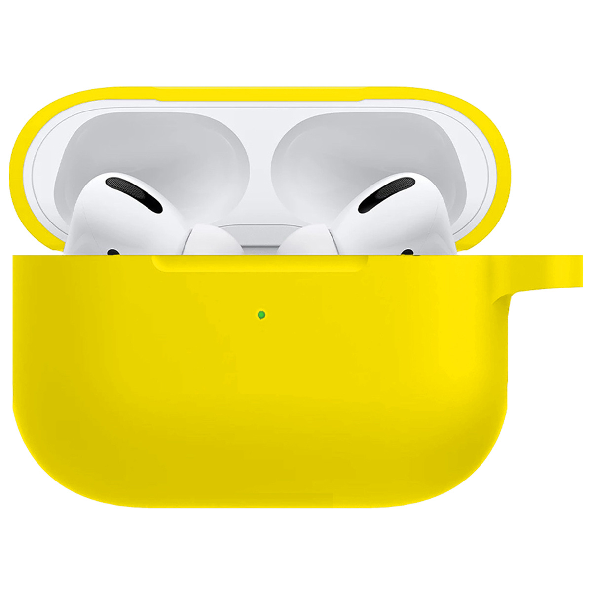 Nomfy Hoesje Geschikt voor Airpods Pro Hoesje Siliconen Case Hoes - Hoesje Geschikt voor Apple Airpods Pro Case - Geel