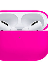 Nomfy Hoesje Geschikt voor Airpods Pro Hoesje Siliconen Case Hoes - Hoesje Geschikt voor Apple Airpods Pro Case - Donkerroze
