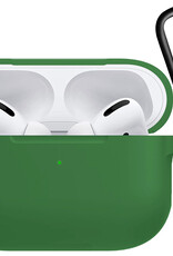Nomfy Hoesje Geschikt voor Airpods Pro Hoesje Siliconen Case Hoes - Hoesje Geschikt voor Apple Airpods Pro Case - Donkergroen