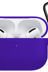 Nomfy Hoesje Geschikt voor Airpods Pro Hoesje Siliconen Case Hoes - Hoesje Geschikt voor Apple Airpods Pro Case - Donkerblauw