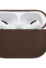 Nomfy Hoesje Geschikt voor Airpods Pro Hoesje Siliconen Case Hoes - Hoesje Geschikt voor Apple Airpods Pro Case - Bruin