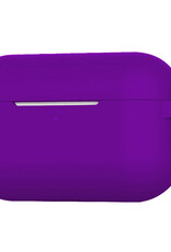 NoXx Hoes Geschikt voor Airpods Pro Hoesje Cover Silicone Case Hoes - Paars - 2x