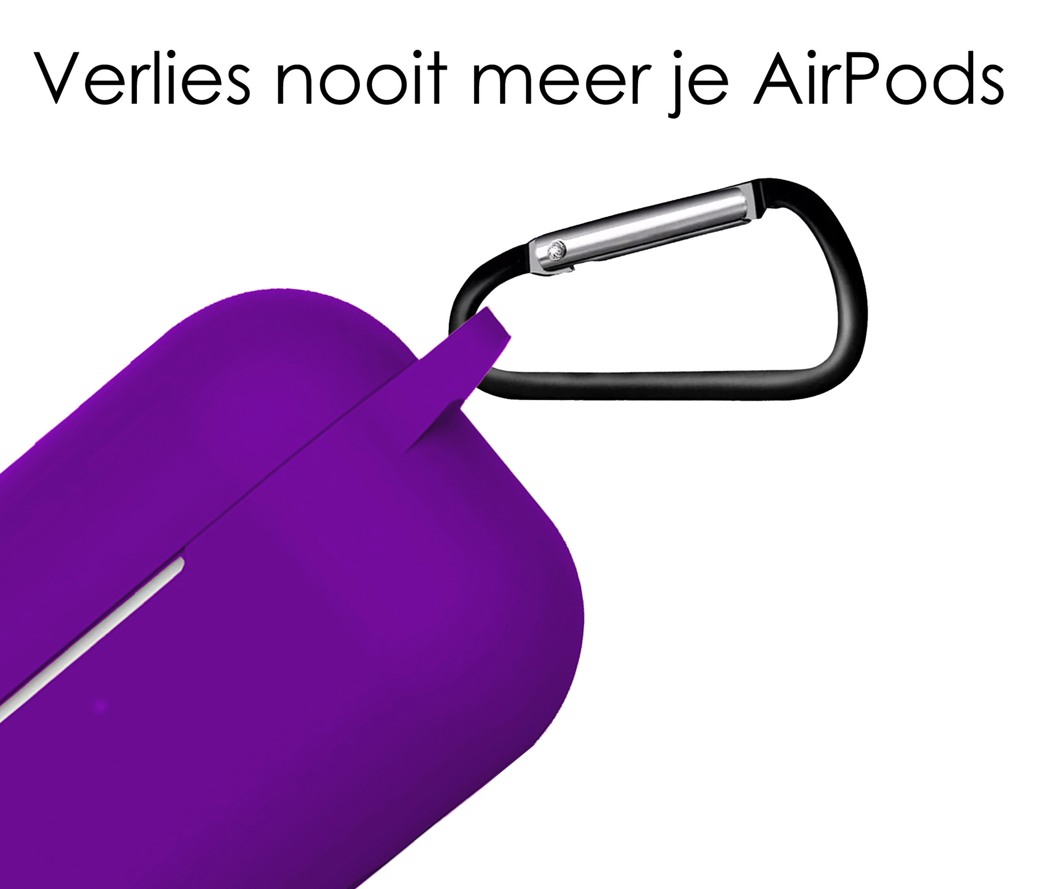NoXx Hoes Geschikt voor Airpods Pro Hoesje Cover Silicone Case Hoes - Paars - 2x