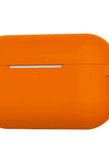 NoXx Hoes Geschikt voor Airpods Pro Hoesje Cover Silicone Case Hoes - Oranje - 2x