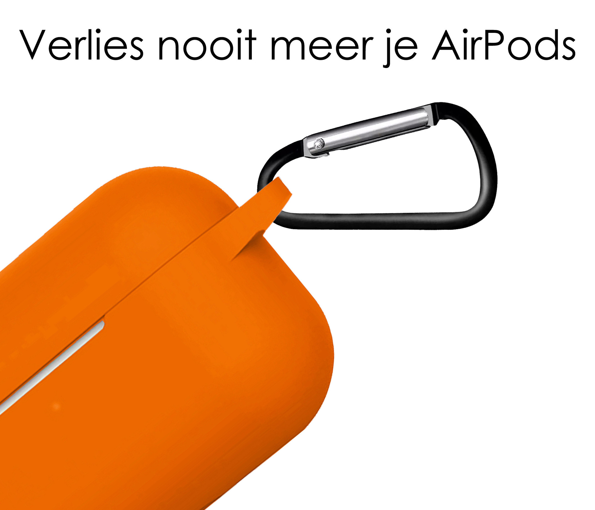 NoXx Hoes Geschikt voor Airpods Pro Hoesje Cover Silicone Case Hoes - Oranje - 2x