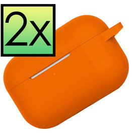 NoXx NoXx AirPods Pro Hoesje - Oranje - 2 PACK
