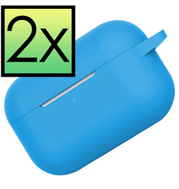 NoXx NoXx AirPods Pro Hoesje - Lichtblauw - 2 PACK