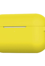 NoXx Hoes Geschikt voor Airpods Pro Hoesje Cover Silicone Case Hoes - Geel - 2x