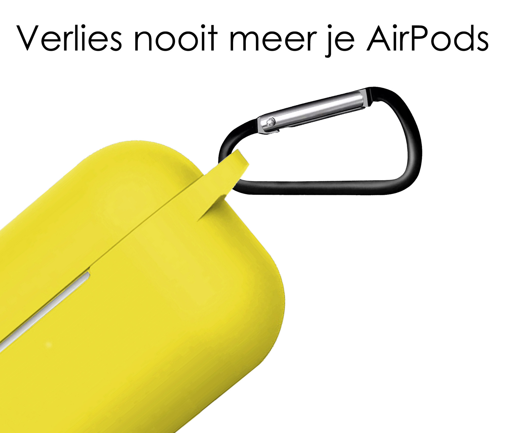 NoXx Hoes Geschikt voor Airpods Pro Hoesje Cover Silicone Case Hoes - Geel - 2x